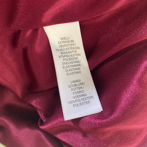 Adrianna Papell Women's Red Sexy Dress Cold Shoulder Sheath Crepe Black Cherry - Picture 13 of 15